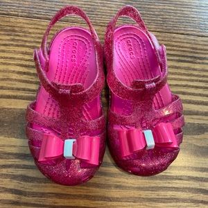 7c pink jelly Crocs